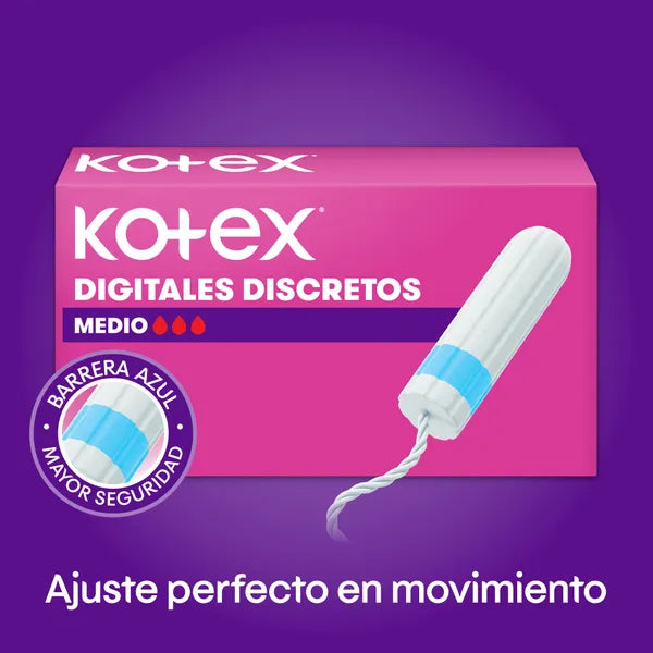 TAMPÓN KOTEX EVOLUTION DIGITAL MEDIO X 20 UND + 12 DE OBSEQUIO