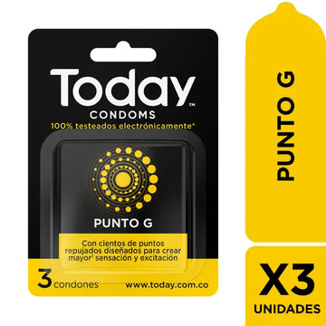 PRESERVATIVO TODAY PUNTO G X 3 UNIDADES