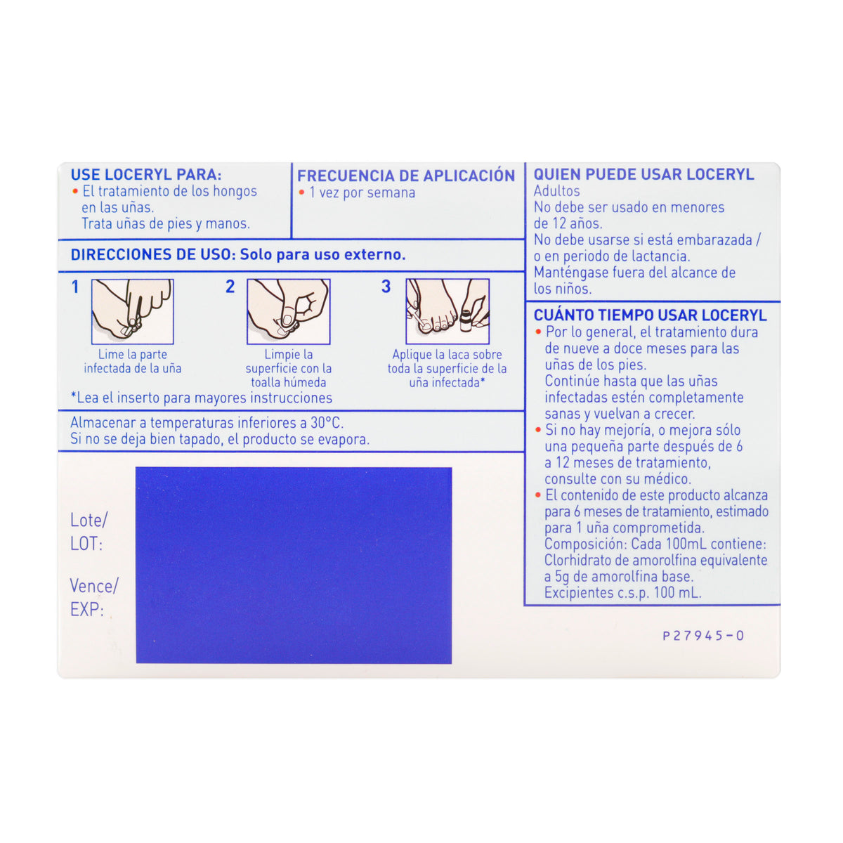 LOCERYL 5% LACA 2.5 ML