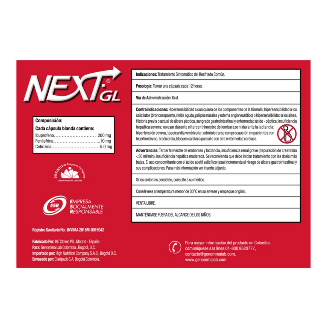 NEXT GEL GRIPA 48 CAPSULAS BLANDAS