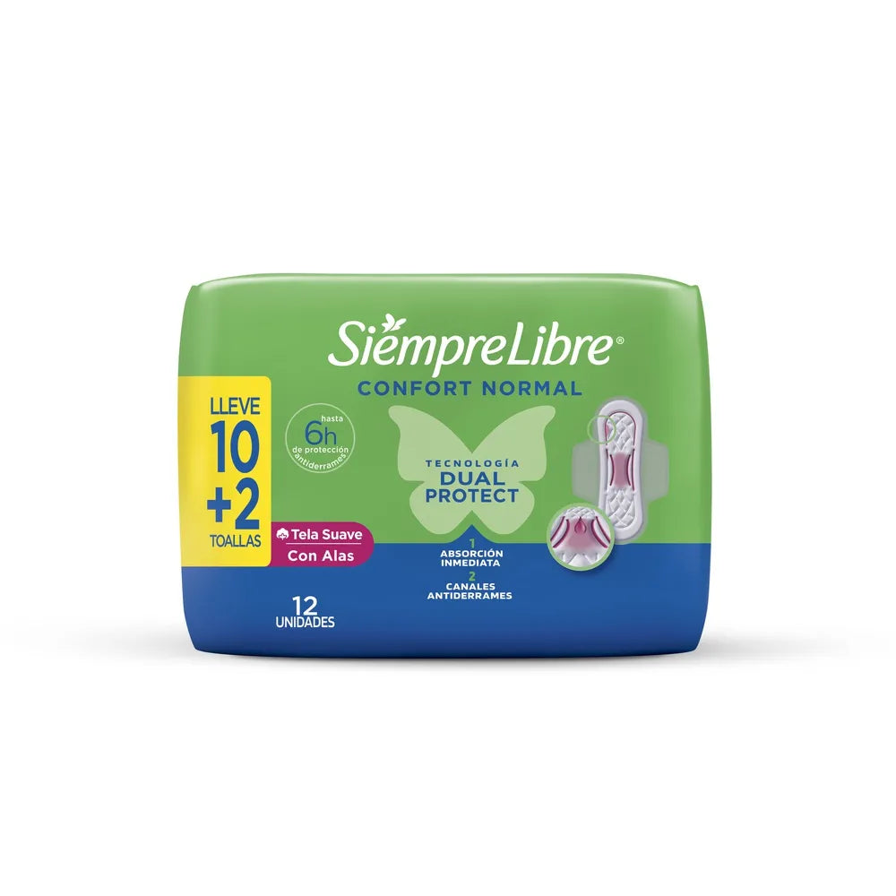 TOALLA HIGIÉNICA STAYFREE ESPECIAL CON ALAS X 12 UNIDADES