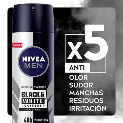 DESODORANTE NIVEA MEN SPRAY BLACK & WHITE 150 ML