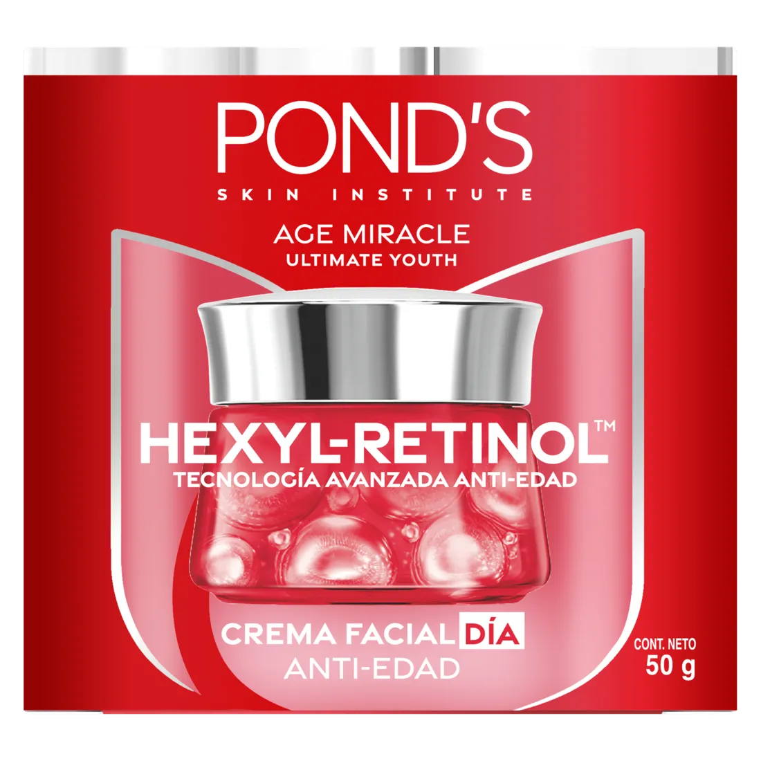 CREMA POND’S AGE MIRACLE CON HEXYL RETINOL — DÍA 50 G