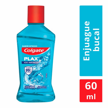 ENJUAGUE BUCAL COLGATE PLAX ICE INFINITY 60 ML