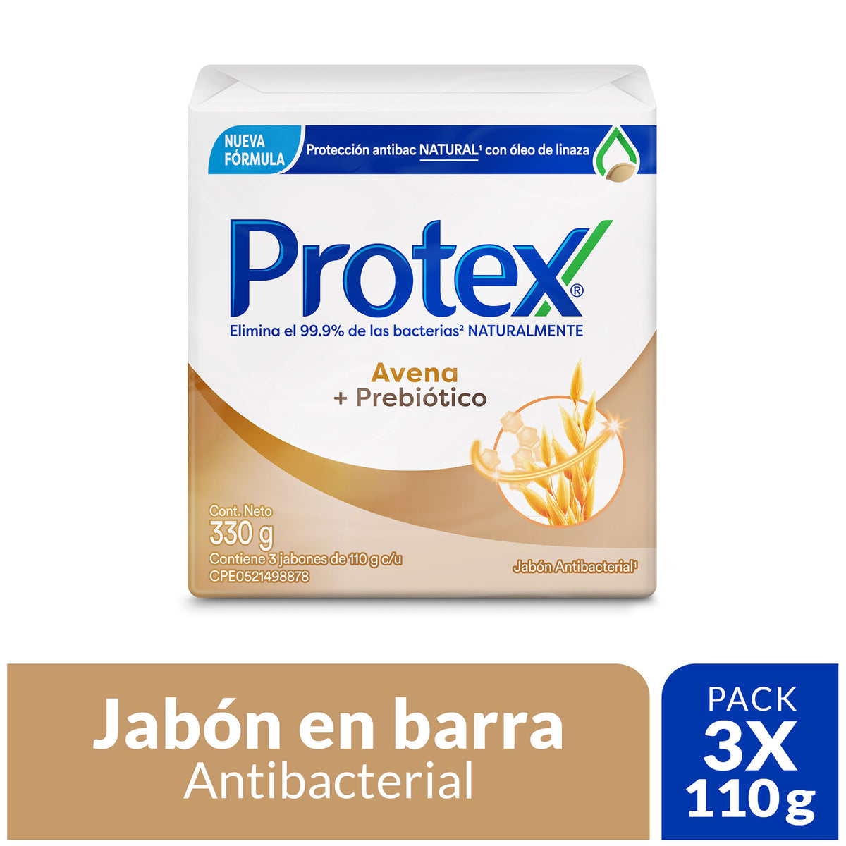 3 JAB.PROTEX ANTIBAC.AVENA 110 GR
