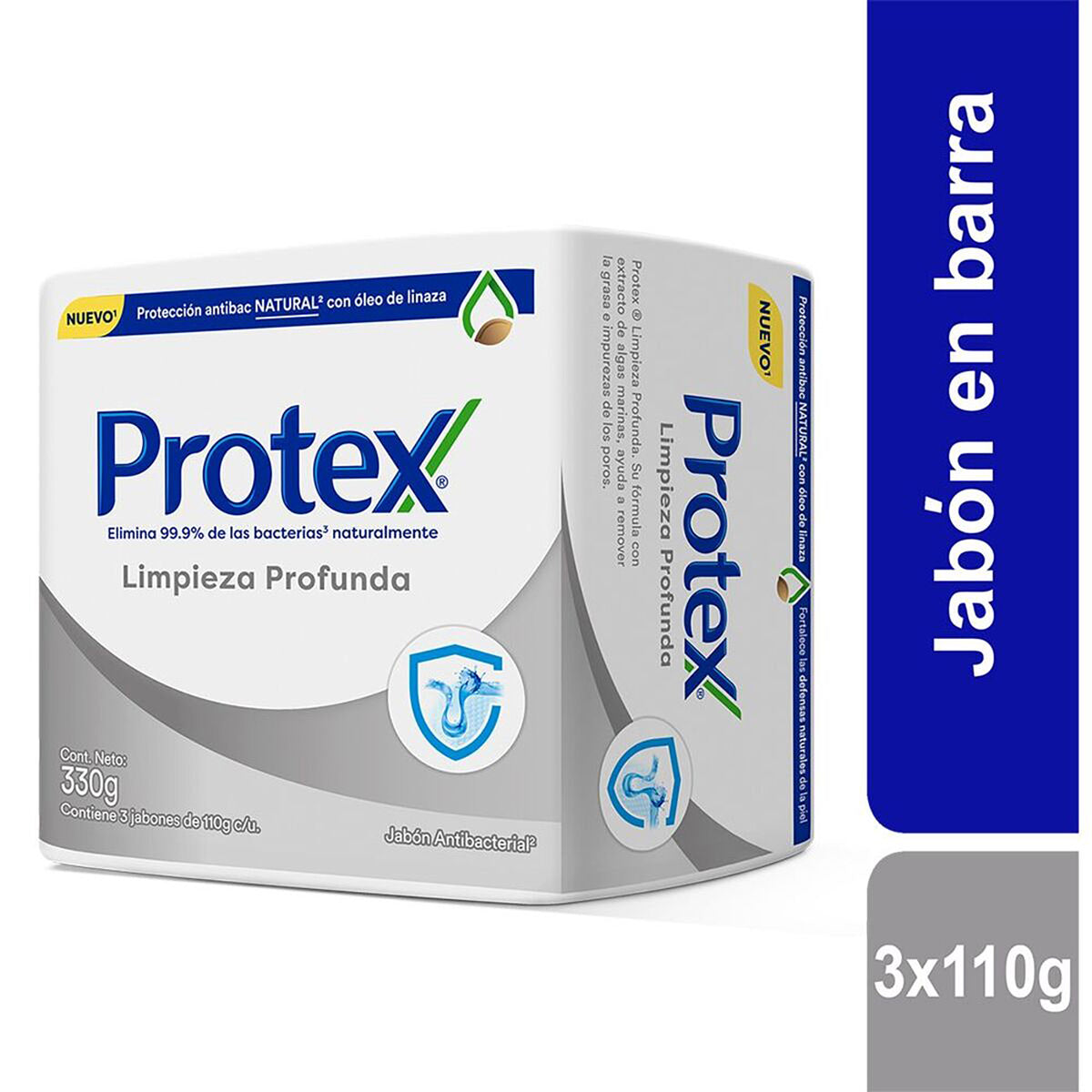3 JAB.PROTEX LIMPIEZA PROFUNDA 110 GR
