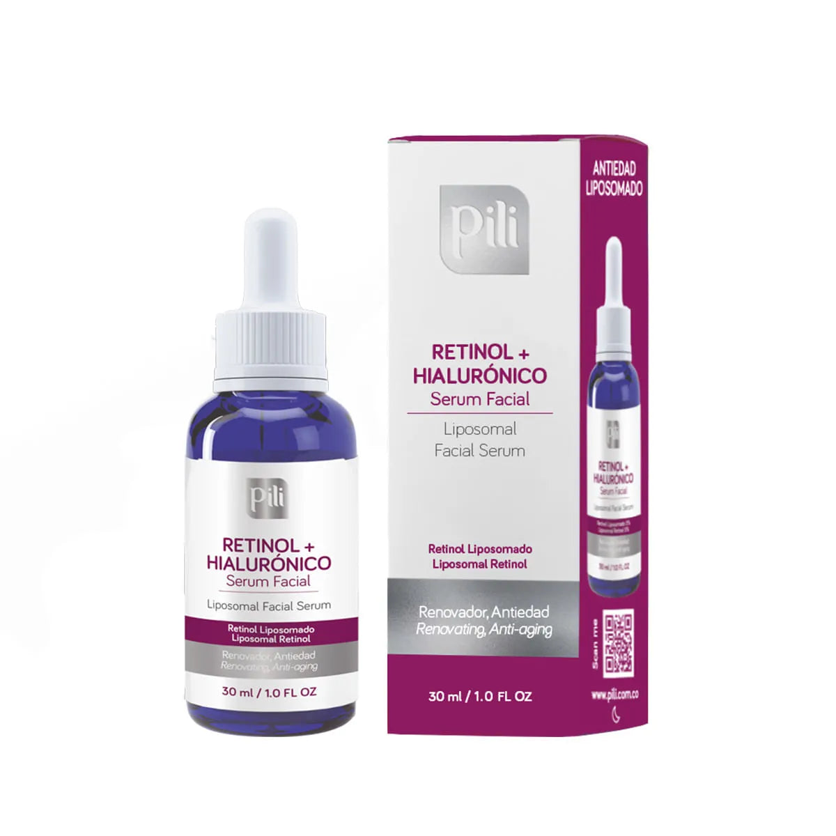 SÉRUM FACIAL PILI CON RETINOL Y ÁCIDO HIALURÓNICO 30 ML
