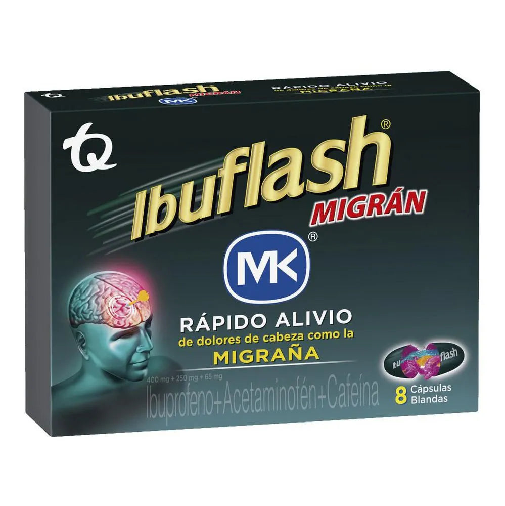 IBUFLASH MIGRAN X 8 CÁPSULAS LÍQUIDAS