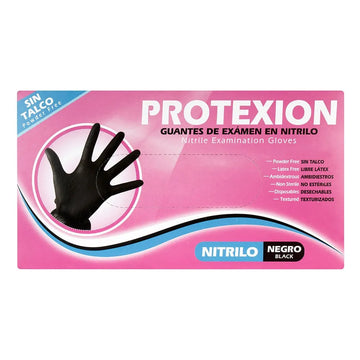 GUANTE NITRI.PROTEX-ION NEGRO M 100 UND