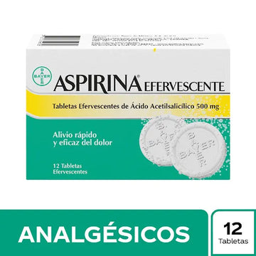 ASPIRINA EFERVESCENTE 500 MG X 12 TABLETAS