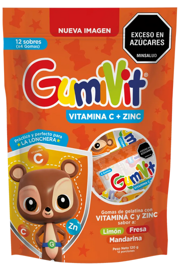 GOMAS GUMIVIT VITAMINA C + ZINC — BOLSA X 12 MINISOBRES