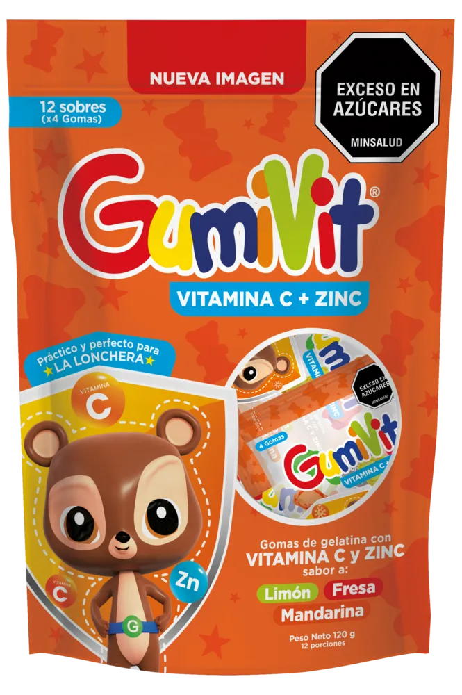 GOMAS GUMIVIT VITAMINA C + ZINC — BOLSA X 12 MINISOBRES