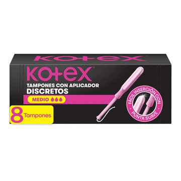 TAMPÓN KOTEX MEDIO CON APLICADOR X 8 UNIDADES