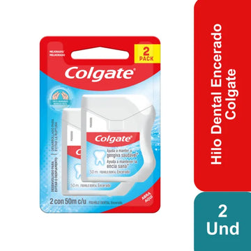 HILO DENTAL COLGATE 50 METROS — PACK X 2 UNIDADES