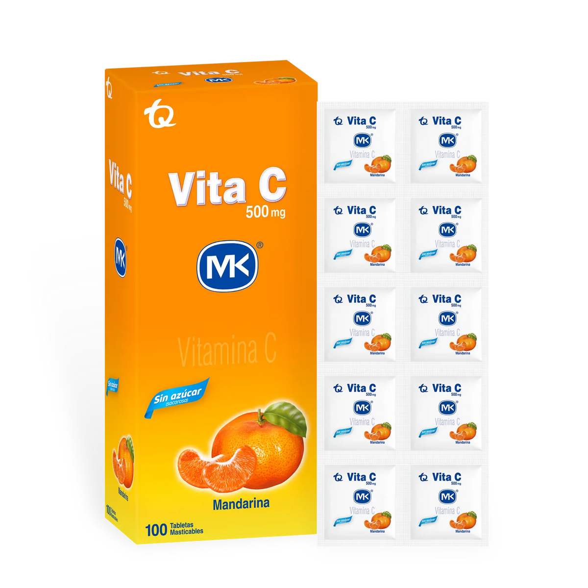 VITA C MK 500 MG SABOR MANDARINA X 10 TABLETAS