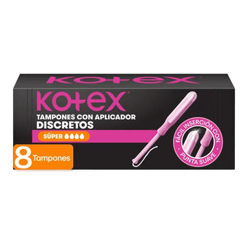 TAMPÓN KOTEX SUPER CON APLICADOR X 8 UNIDADES