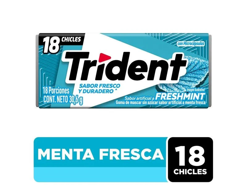 CHICLE TRIDENT EVUP FRESH MINT X 12 UDS