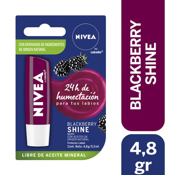 PROTECTOR LABIAL NIVEA FRUITY SHINE BLACKBERRY (MORA)