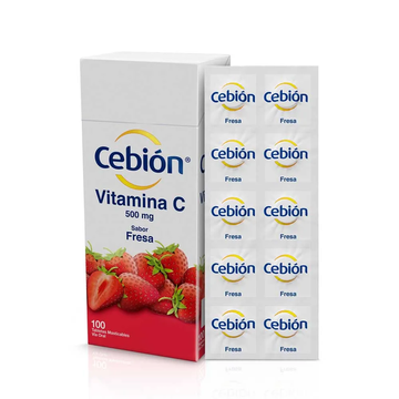 CEBIÓN MASTICABLE SABOR FRESA X 10 TABLETAS