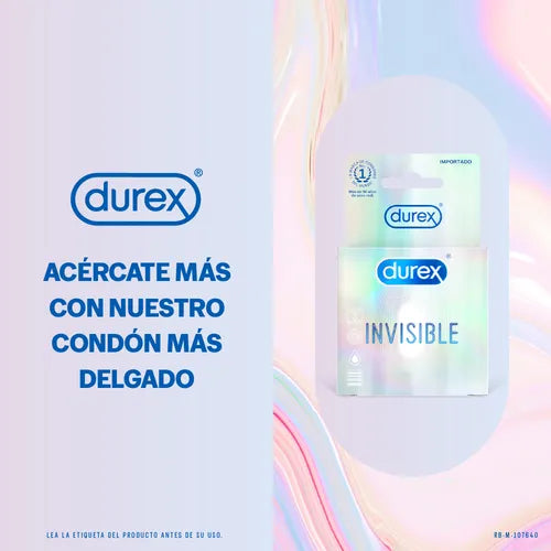 PRESERVATIVO DUREX INVISIBLE X 3 UNIDADES