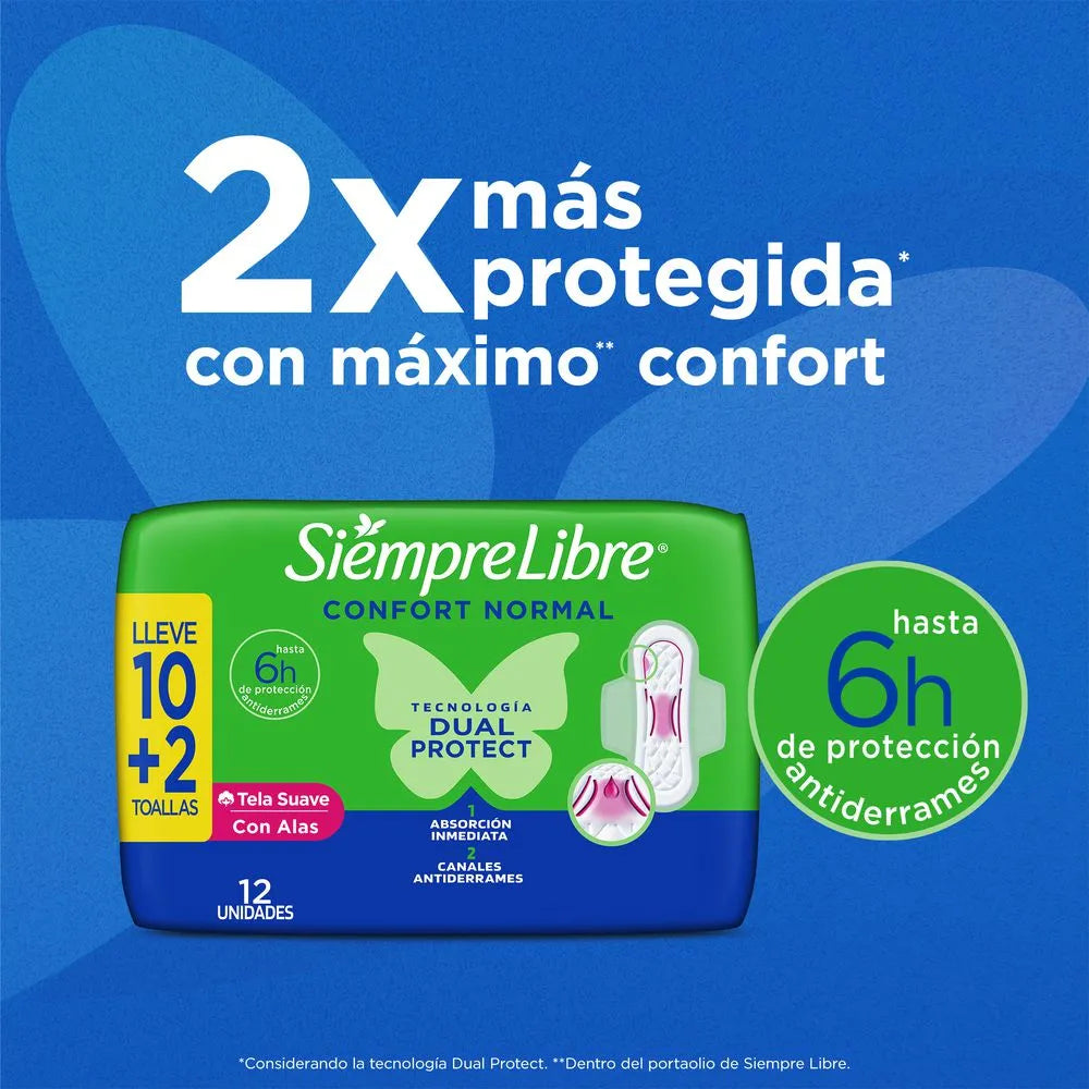 TOALLA HIGIÉNICA STAYFREE ESPECIAL CON ALAS X 12 UNIDADES