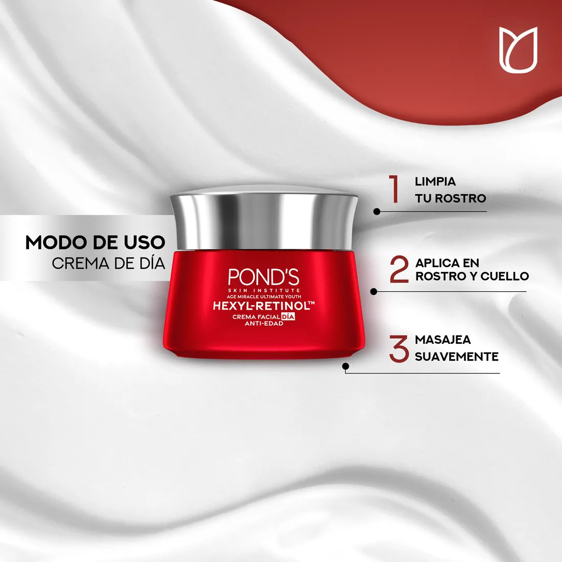 CREMA POND’S AGE MIRACLE CON HEXYL RETINOL — DÍA 50 G
