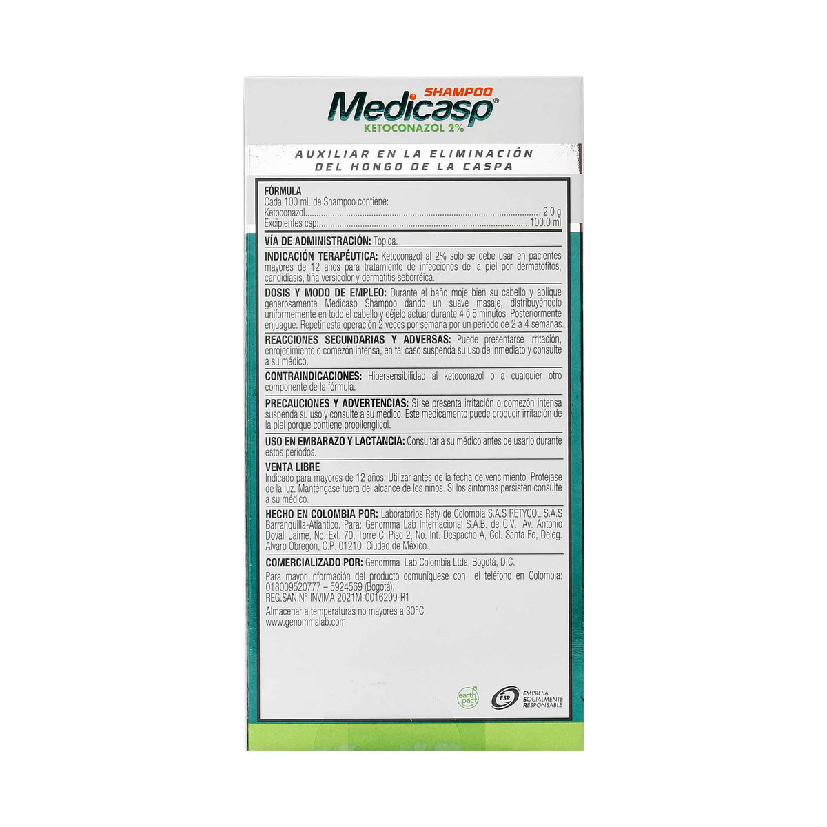CHAMPOO MEDICASP ANTICASPA X 100 ML